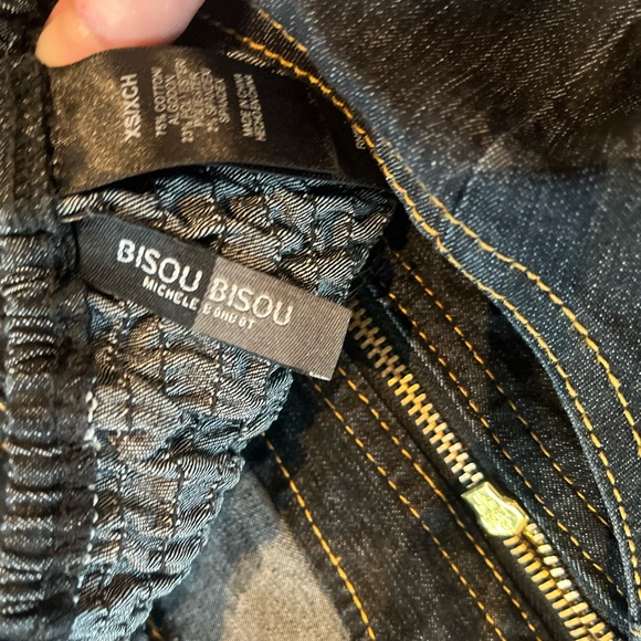 Amazing denim vintage Bisou Bisou capri jumpsuit - Picture 6 of 8